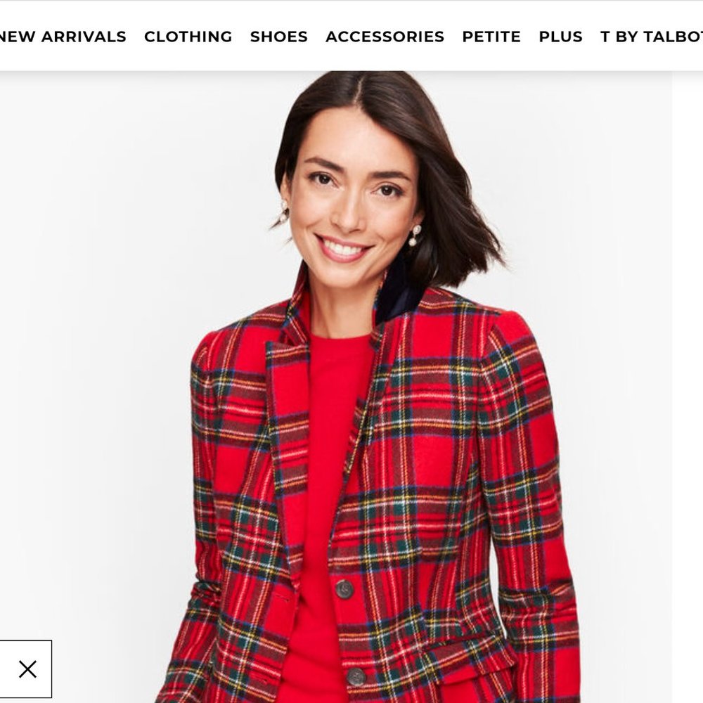 Holiday Plaid Blazer